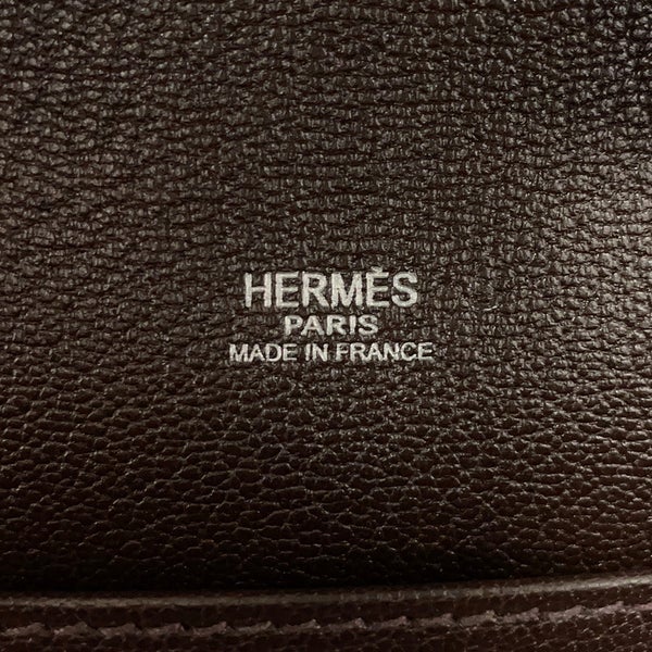 エルメス ハンドバッグ サックアンヴィ36 ハバナ/シルバー金具 エプソン □J刻印 HERMES バッグ