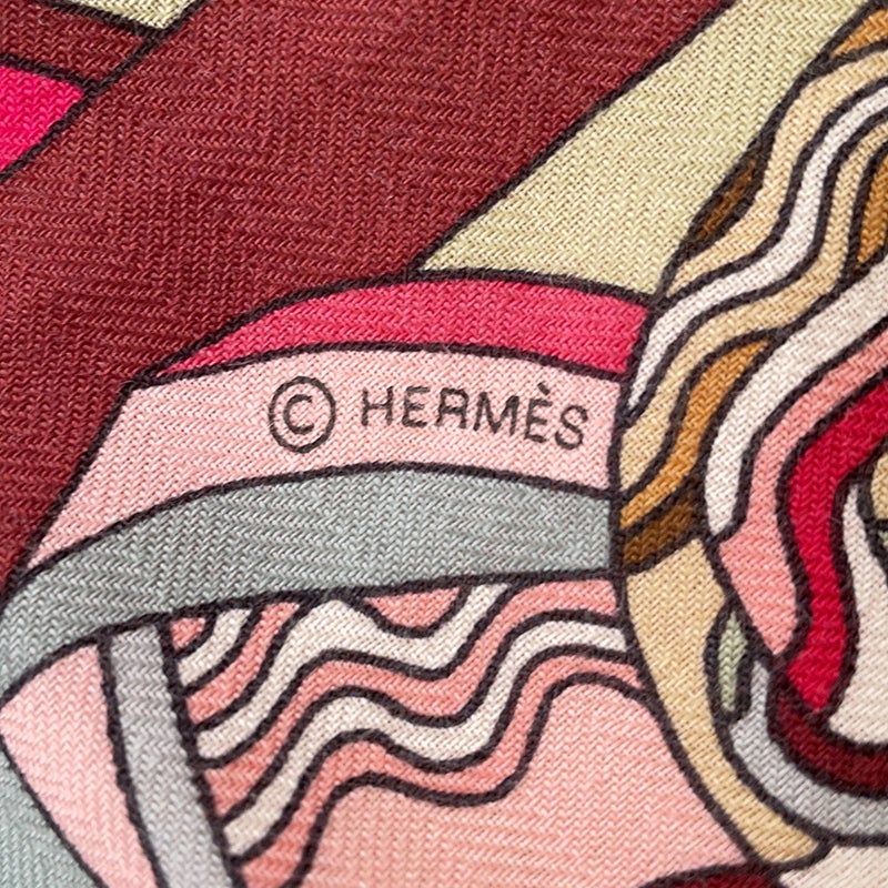 エルメス ストール カレ140 カレ・ジェアン トロフィー Les Trophees カシミヤ シルク HERMES ショール 2022年秋冬