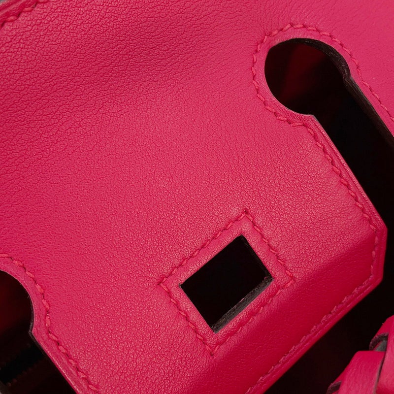 エルメス バーキン25 フランボワーズ/シルバー金具 スイフト/ラタン Z刻印 HERMES Birkin ハンドバッグ