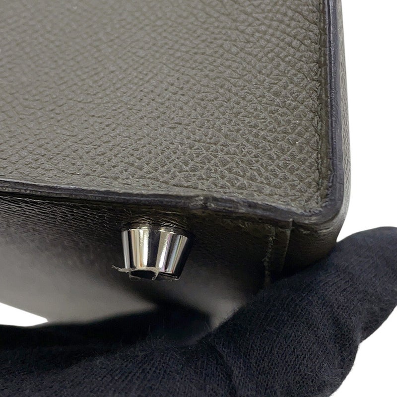 エルメス ハンドバッグ ケリー28 外縫い ヴェールグリス/シルバー金具 エプソン Y刻印 HERMES 2wayバッグ