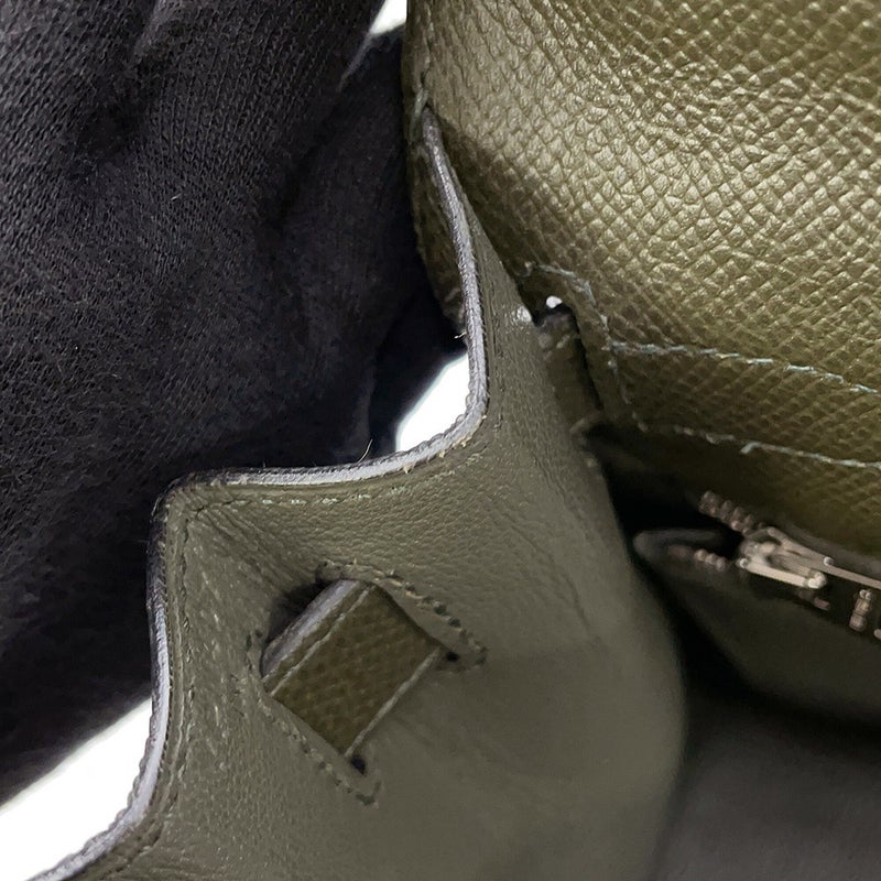 エルメス ハンドバッグ ケリー28 外縫い ヴェールグリス/シルバー金具 エプソン Y刻印 HERMES 2wayバッグ