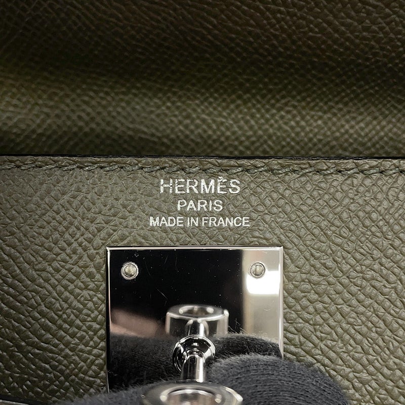 エルメス ハンドバッグ ケリー28 外縫い ヴェールグリス/シルバー金具 エプソン Y刻印 HERMES 2wayバッグ