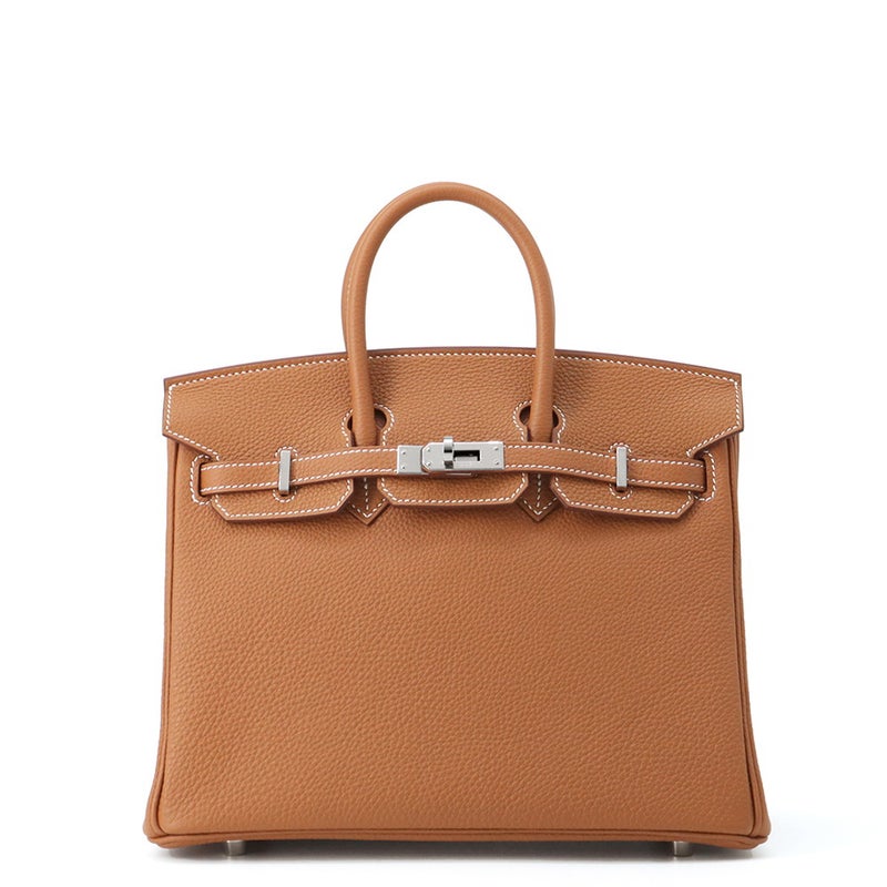 エルメス バーキン25 ゴールド/シルバー金具 トゴ K刻印 HERMES
