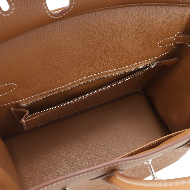 エルメス バーキン25 ゴールド/シルバー金具 トゴ K刻印 HERMES