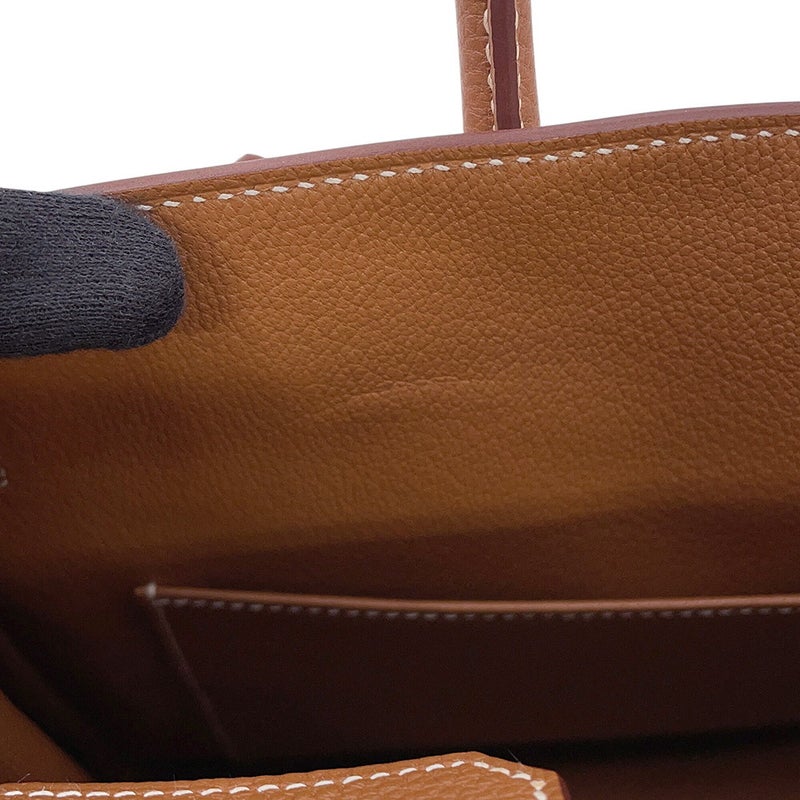 エルメス バーキン25 ゴールド/シルバー金具 トゴ K刻印 HERMES