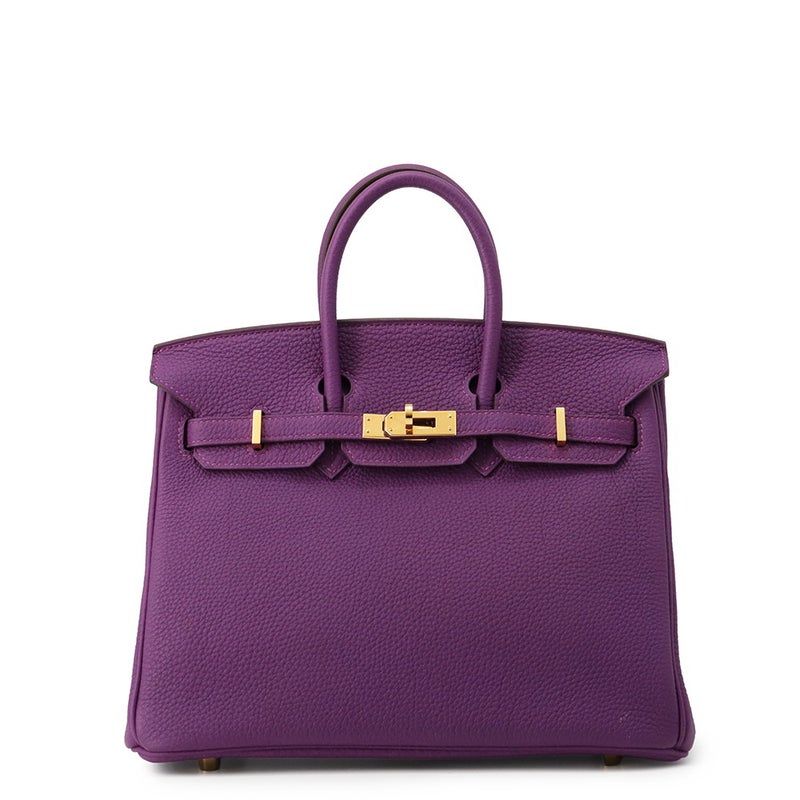 エルメス バーキン25 アネモネ/ゴールド金具 トゴ □R刻印 HERMES