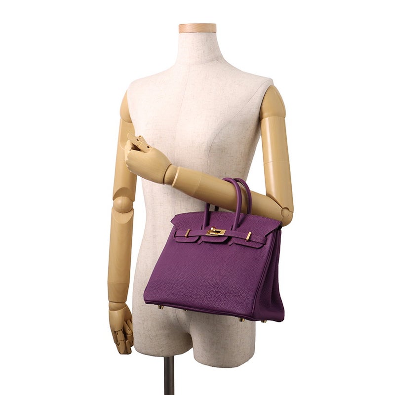 エルメス バーキン25 アネモネ/ゴールド金具 トゴ □R刻印 HERMES