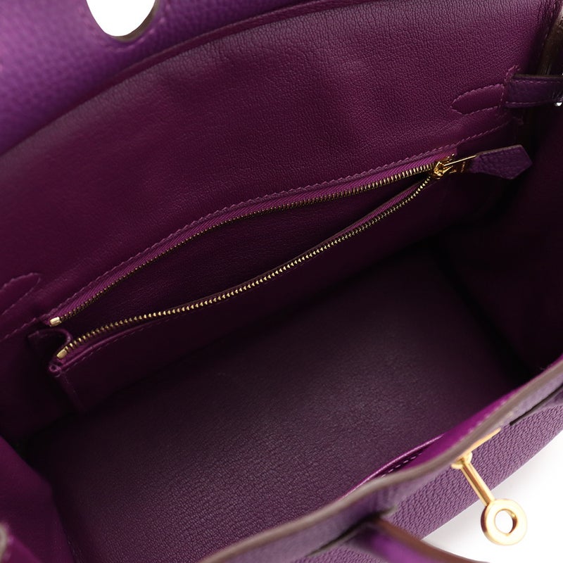 エルメス バーキン25 アネモネ/ゴールド金具 トゴ □R刻印 HERMES