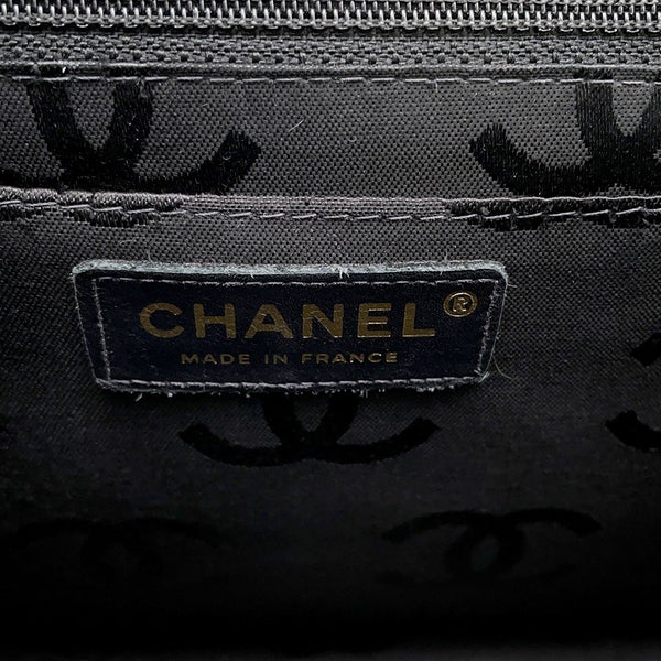 シャネル ハンドバッグ ステッチ ココマーク ラムスキン CHANEL バッグ 黒