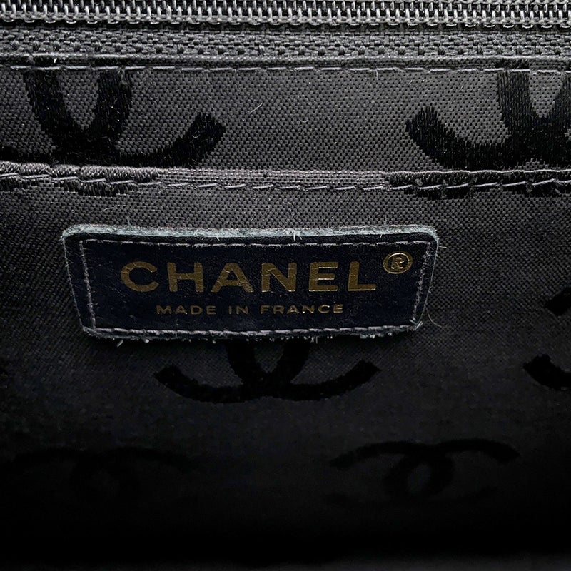 シャネル ハンドバッグ ステッチ ココマーク ラムスキン CHANEL バッグ 黒