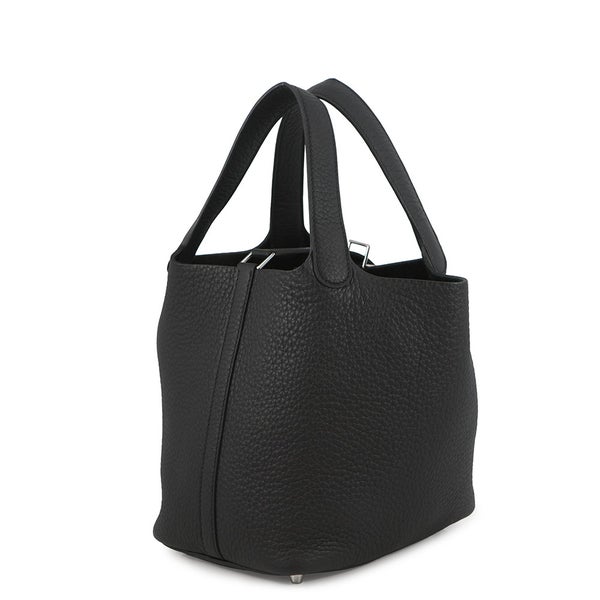 エルメス ハンドバッグ ピコタンロックPM ブラック/シルバー金具 トリヨンクレマンス G刻印 黒