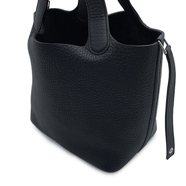 エルメス ハンドバッグ ピコタンロックPM ブラック/シルバー金具 トリヨンクレマンス G刻印 黒