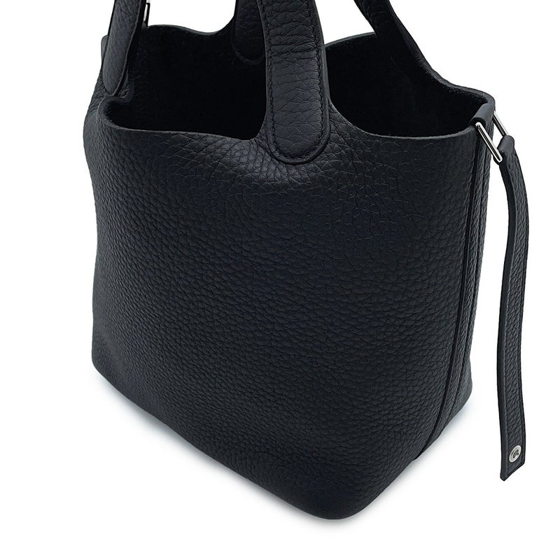 エルメス ハンドバッグ ピコタンロックPM ブラック/シルバー金具 トリヨンクレマンス G刻印 黒