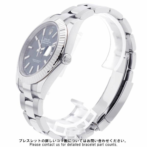 ロレックス デイトジャスト41 SS/K18WG ランダムシリアル ルーレット 126334 ブライトブルー文字盤