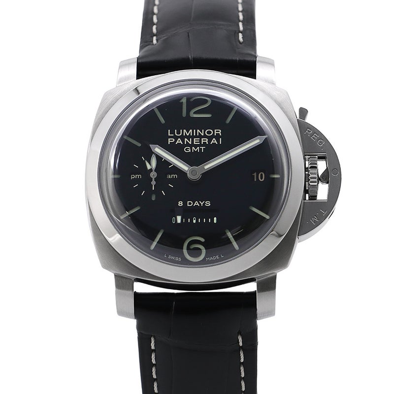 パネライ ルミノール1950 8デイズ GMT PAM00233 PANERAI 腕時計 黒文字盤
