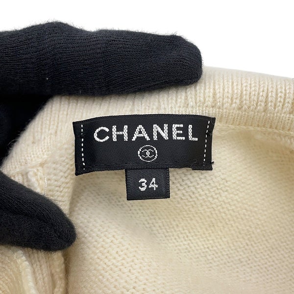 シャネル ニット ココマークボタン 半袖ニット カシミヤ レディースサイズ34 P65575 CHANEL トップス