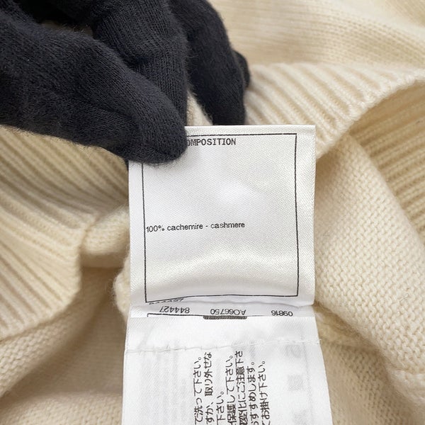 シャネル ニット ココマークボタン 半袖ニット カシミヤ レディースサイズ34 P65575 CHANEL トップス