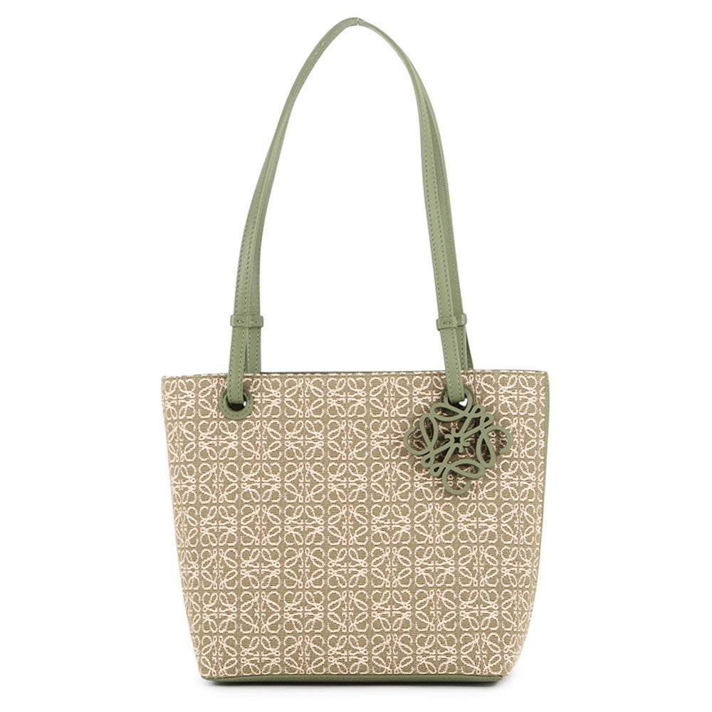 ロエベ★LOEWEアナグラムスクエアトートバッグ★中古美品★ ロエベ トートバッグ アナグラム スクエアトート キャンバス/レザー