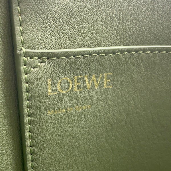 ロエベ トートバッグ アナグラム スクエアトート キャンバス/レザー A933C05X01 LOEWE バッグ 白