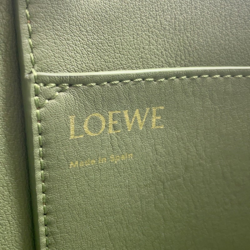 ロエベ トートバッグ アナグラム スクエアトート キャンバス/レザー A933C05X01 LOEWE バッグ 白