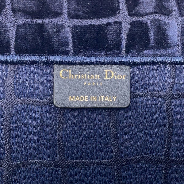 クリスチャン・ディオール トートバッグ ブックトート フェイククロコ スエード ラージ Christian Dior バッグ