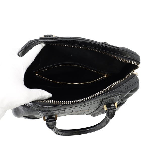 ジバンシー ハンドバッグ ルクレツィア ミディアム クロコダイル レザー GIVENCHY 2way 黒