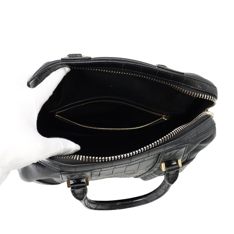 ジバンシー ハンドバッグ ルクレツィア ミディアム クロコダイル レザー GIVENCHY 2way 黒