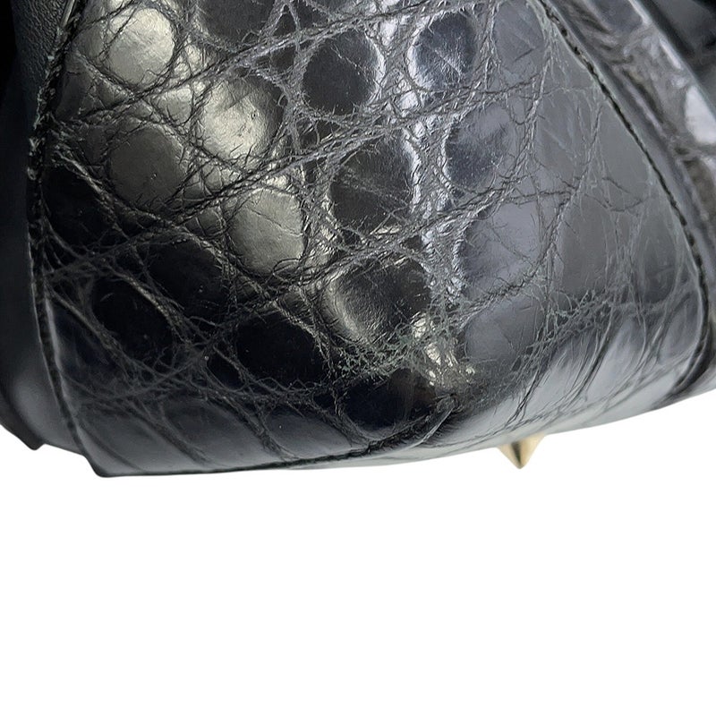 ジバンシー ハンドバッグ ルクレツィア ミディアム クロコダイル レザー GIVENCHY 2way 黒