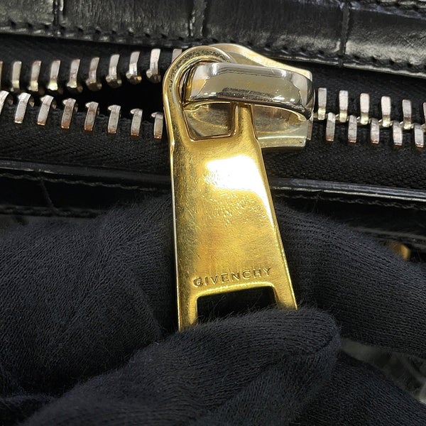 ジバンシー ハンドバッグ ルクレツィア ミディアム クロコダイル レザー GIVENCHY 2way 黒