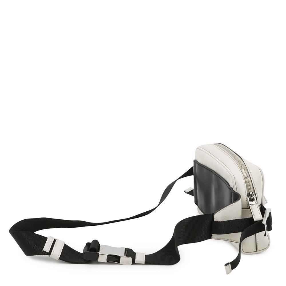プラダ ボディバッグ レザー 2VL012 PRADA バッグ ウエストバッグ 白