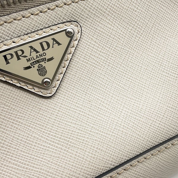 プラダ ボディバッグ レザー 2VL012 PRADA バッグ ウエストバッグ 白