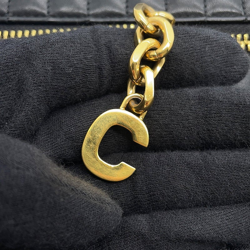セリーヌ ショルダーバッグ Cチャーム セー カメラバッグ ミディアム レザー 188353 CELINE 黒