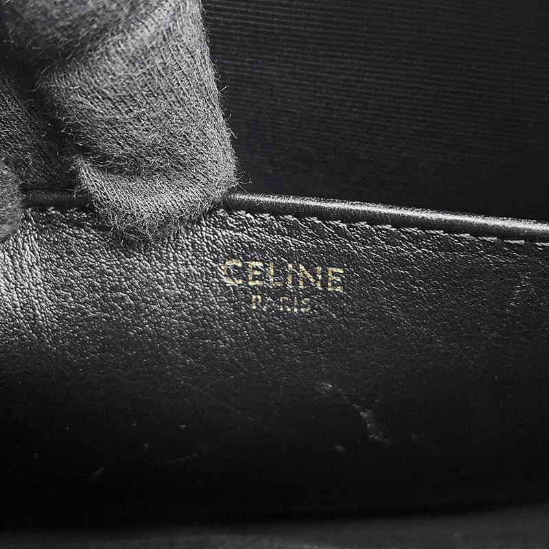 セリーヌ ショルダーバッグ Cチャーム セー カメラバッグ ミディアム レザー 188353 CELINE 黒