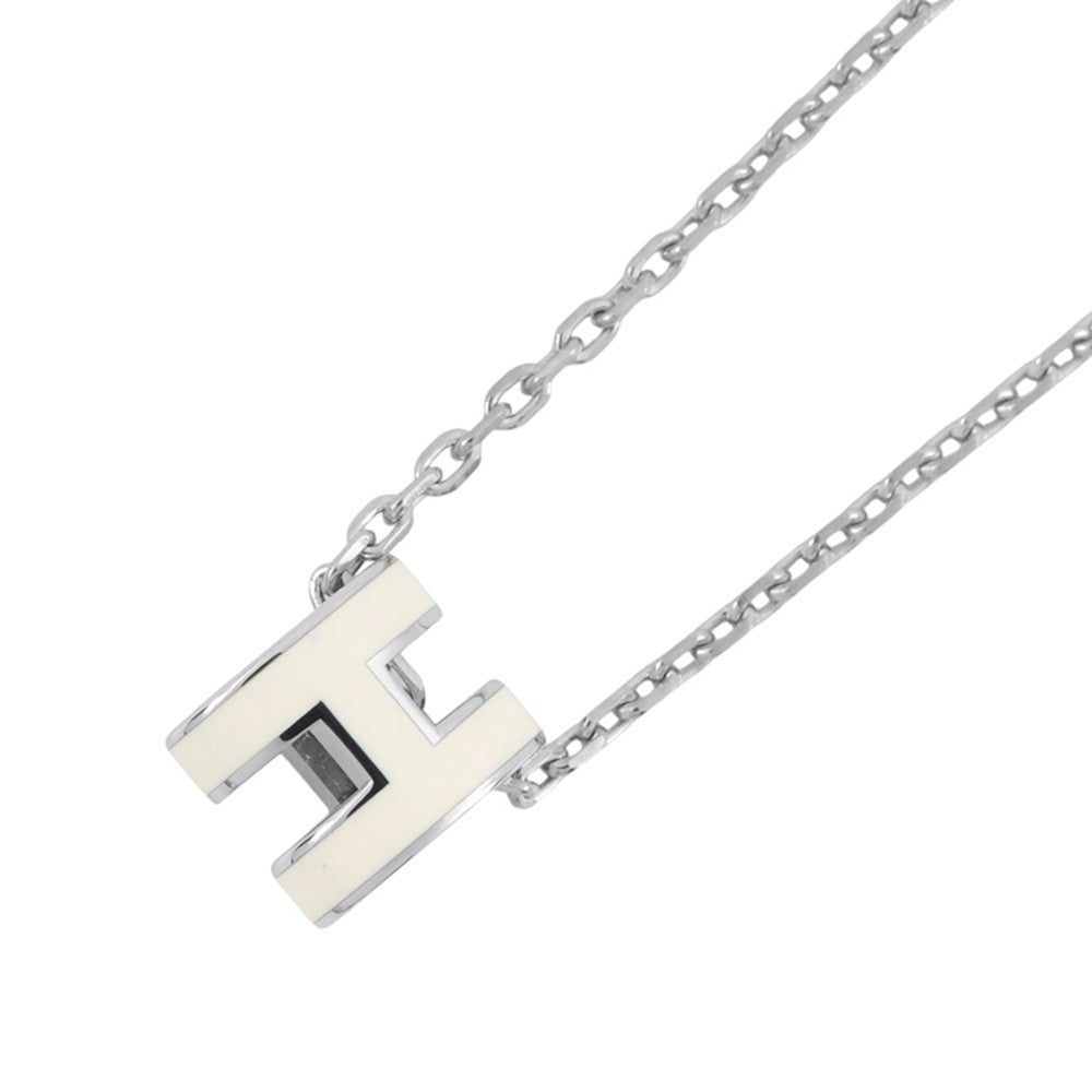 エルメス ネックレス ミニ・ポップアッシュ ホワイト/シルバー金具