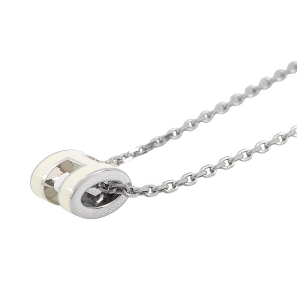 エルメス ネックレス ミニ・ポップアッシュ ホワイト/シルバー金具 HERMES アクセサリー 白