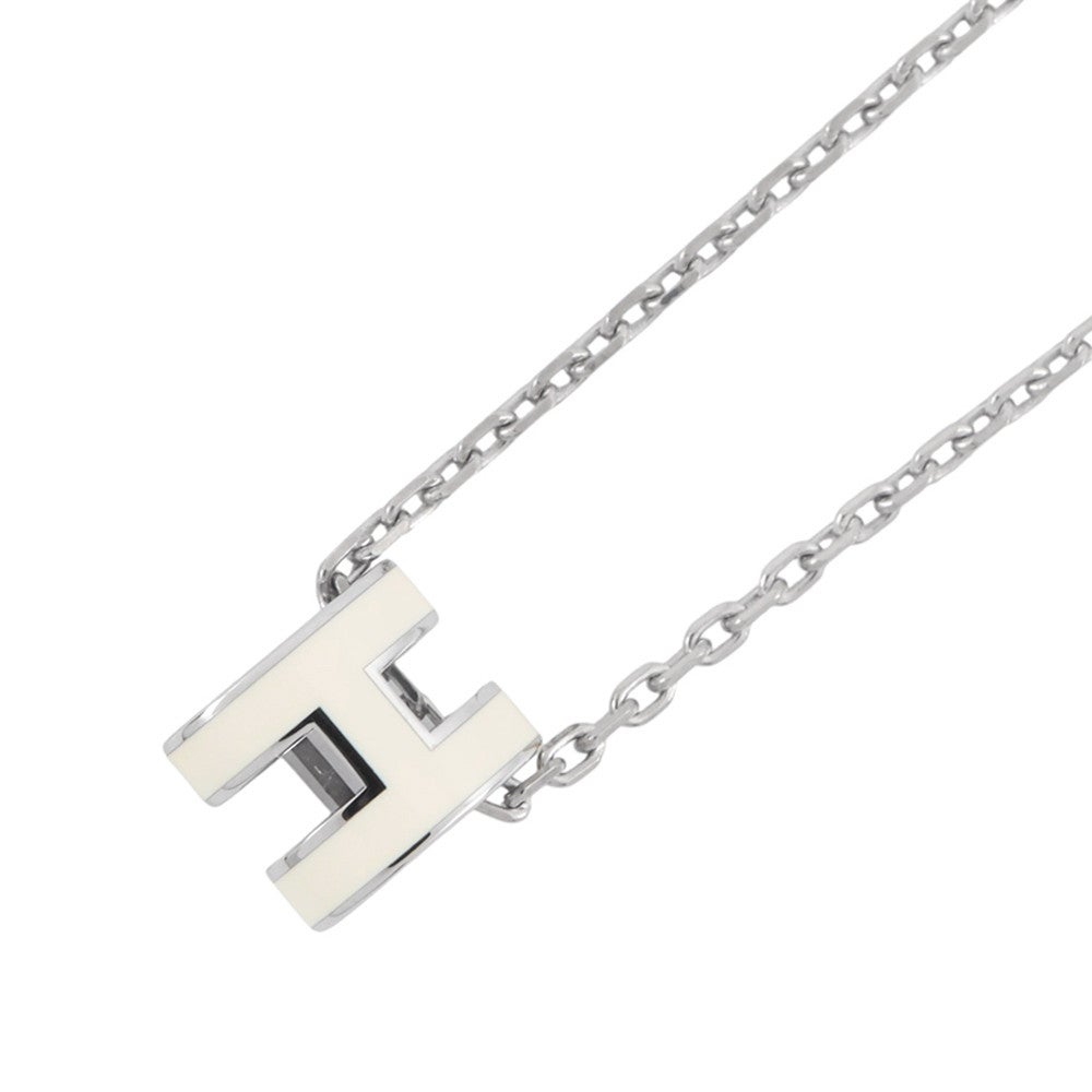エルメス ネックレス ミニ・ポップアッシュ ホワイト/シルバー金具