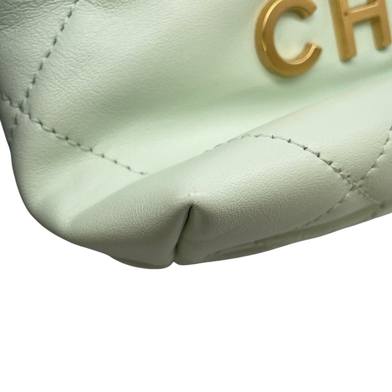 シャネル ハンドバッグ CHANEL 22 ミニ ココマーク シャイニーカーフスキン AS3980 CHANEL 2wayショルダーバッグ