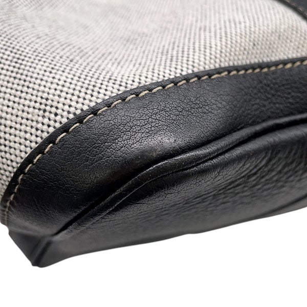 エルメス トートバッグ ガーデンパーティPM ベージュ/ブラック/シルバー金具 トワルアッシュ/ブッフル □G刻印 黒