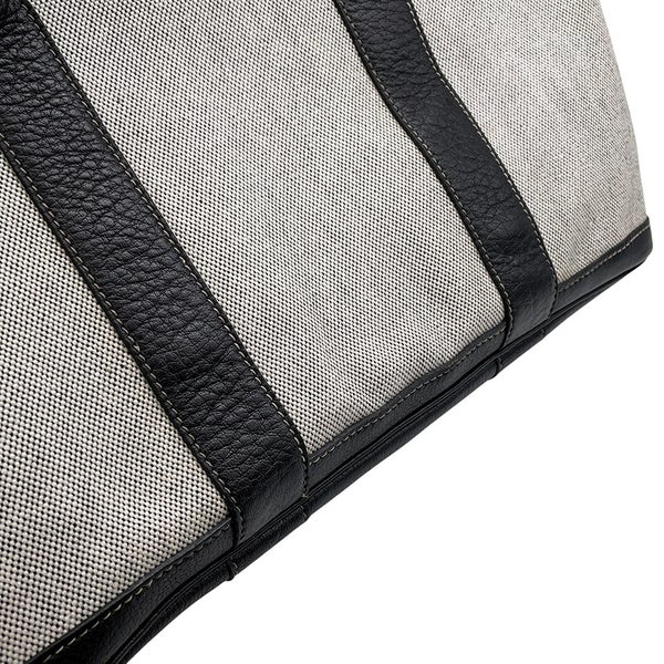 エルメス トートバッグ ガーデンパーティPM ベージュ/ブラック/シルバー金具 トワルアッシュ/ブッフル □G刻印 黒