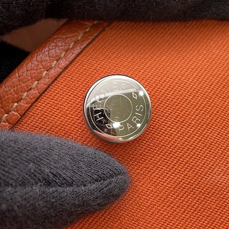 エルメス トートバッグ ガーデンパーティPM ポティロン/シルバー金具 トワルオフィシエ/ネゴンダ □I刻印