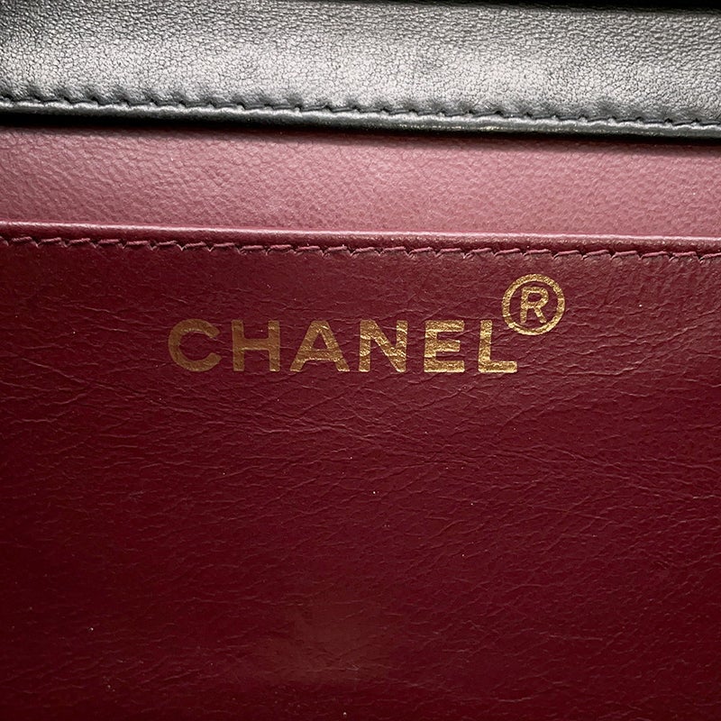 シャネル チェーンショルダーバッグ マトラッセ ココマーク ラムスキン CHANEL バッグ 黒