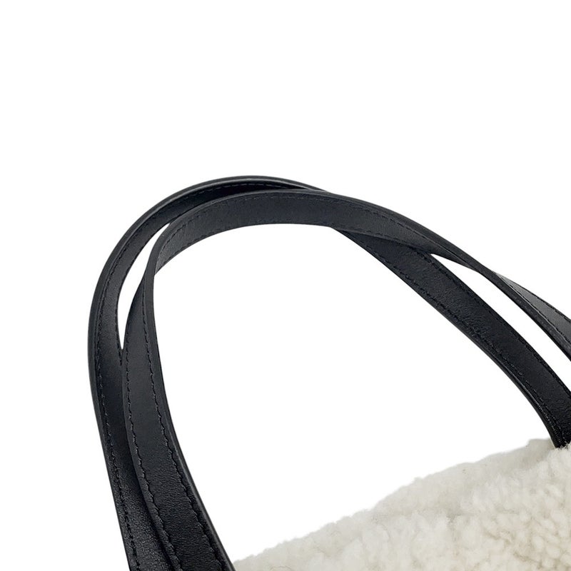 シャネル トートバッグ ココマーク ココネージュ ツイード ムートン AS0981 CHANEL バッグ 巾着バッグ 白