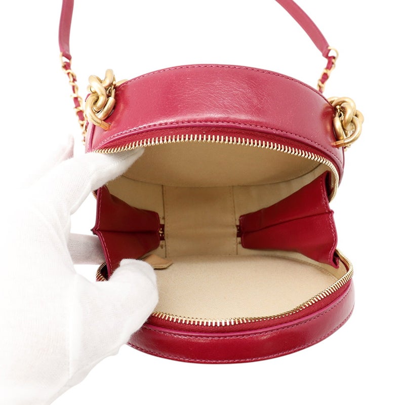 シャネル チェーンショルダーバッグ ココマーク ラウンド レザー CHANEL バッグ