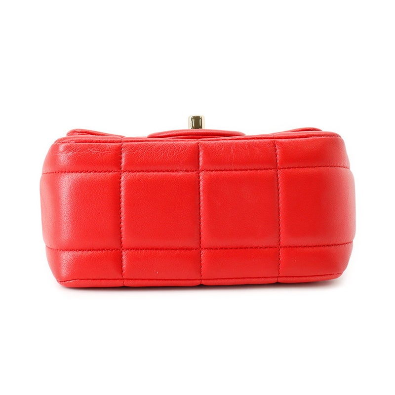 シャネル チェーンショルダーバッグ チョコバー ミニ ココマーク ラムスキン AS3744 CHANEL バッグ