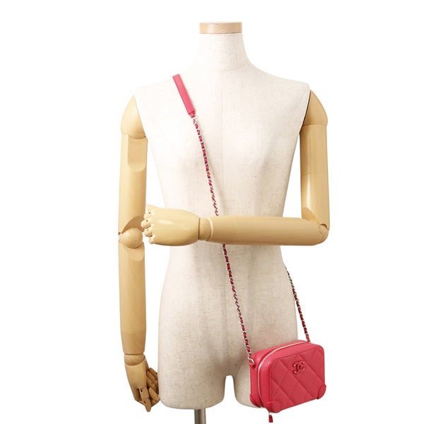 シャネル チェーンショルダーバッグ マトラッセ ココマーク ラムスキン CHANEL バッグ