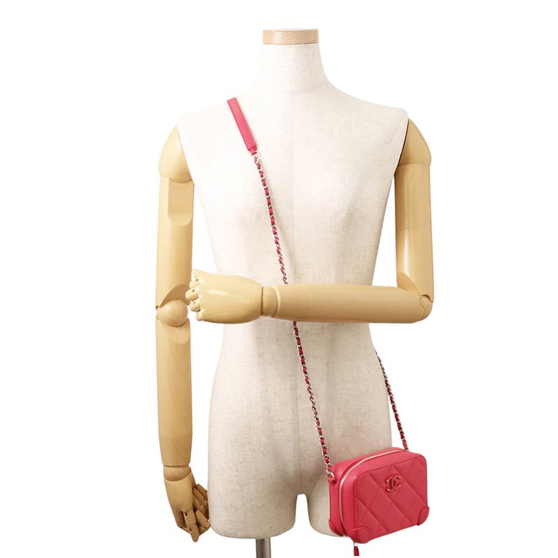 シャネル チェーンショルダーバッグ マトラッセ ココマーク ラムスキン CHANEL バッグ