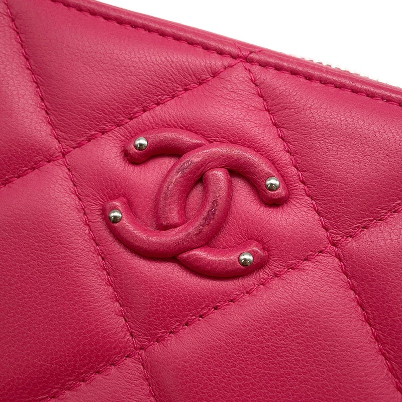 シャネル チェーンショルダーバッグ マトラッセ ココマーク ラムスキン CHANEL バッグ