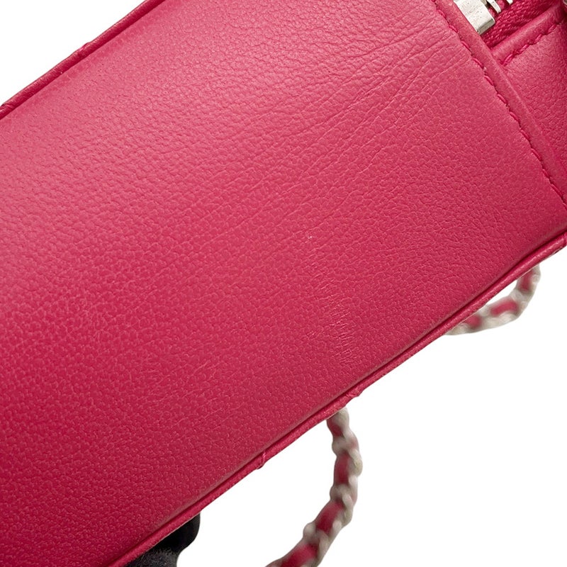 シャネル チェーンショルダーバッグ マトラッセ ココマーク ラムスキン CHANEL バッグ