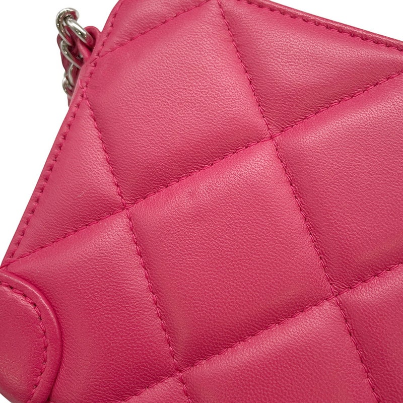 シャネル チェーンショルダーバッグ マトラッセ ココマーク ラムスキン CHANEL バッグ