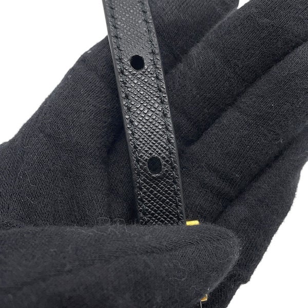 プラダ ハンドバッグ ガレリア フラワー サフィアーノ PRADA 2wayショルダーバッグ 黒